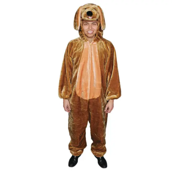 Puppy Adult Costume One Piece Jumpsuit with Hood {1}