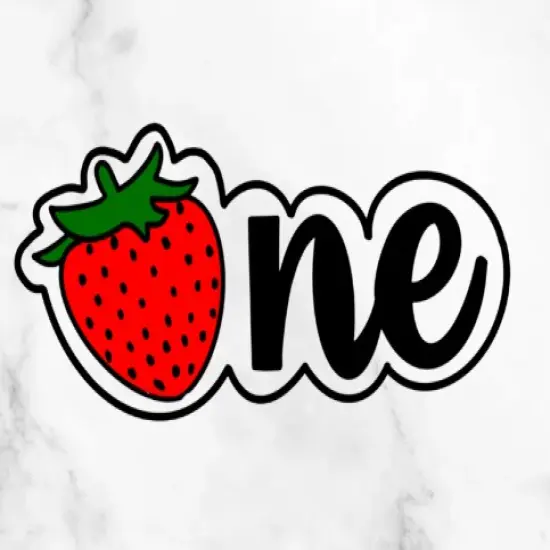 Strawberry Themed First Birthday Cookie Cutter Set {3}