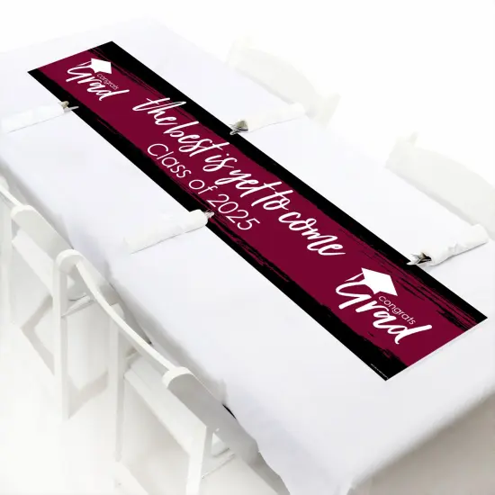 Big Dot of Happiness Maroon 2025 Graduation Party Decorations Party Banner {7}