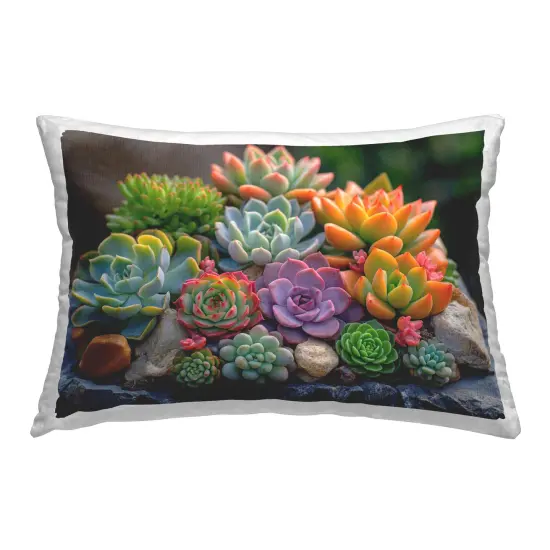 Bold Succulent Botanicals Design by Imagine It Images Throw Pillow {1}