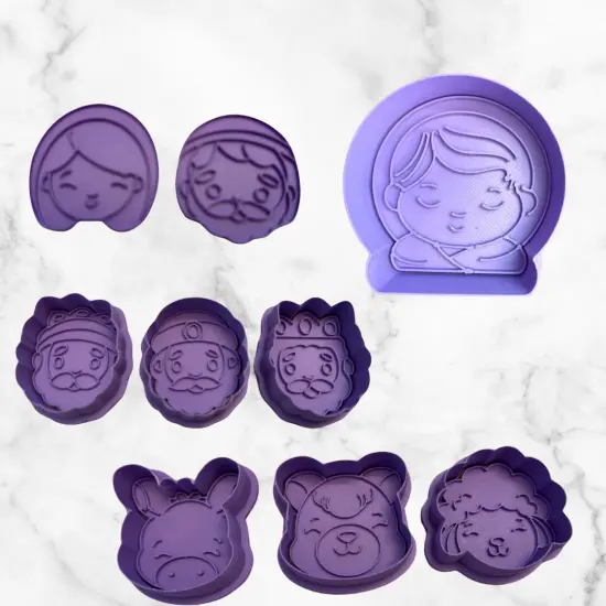 Christmas Nativity Cookie Cutter and Stamp 9 pc set {7}