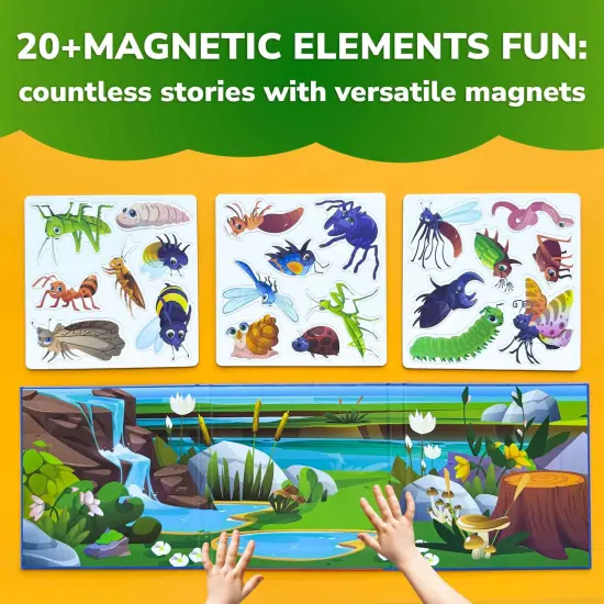Travel Magnetic Book 20+Pcs for Kids | Bugs {2}