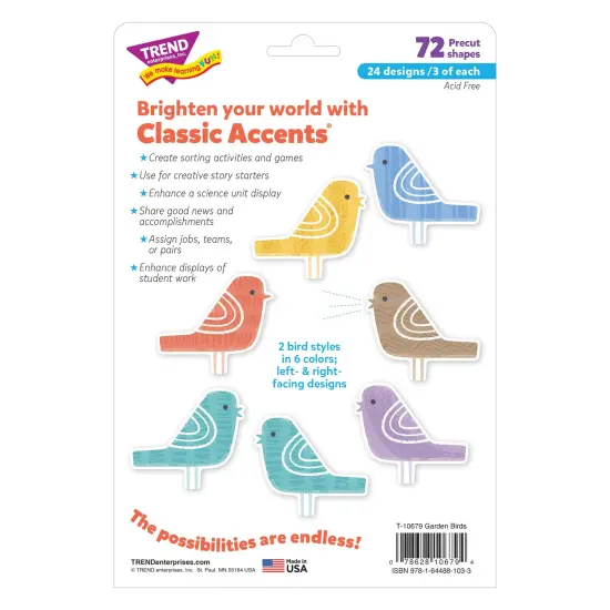 Garden Birds Classic Accents&reg; Variety Pack, 72 Per Pack, 3 Packs {2}