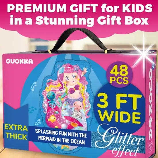 2x3 FT Glitter Giant Floor Puzzles for Kids | Mermaid {2}