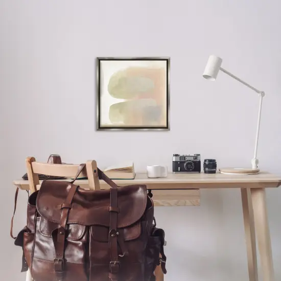 Stupell Industries Centric Neutral Shapes Framed Floater Canvas Wall Art Design by June Erica Vess {2}