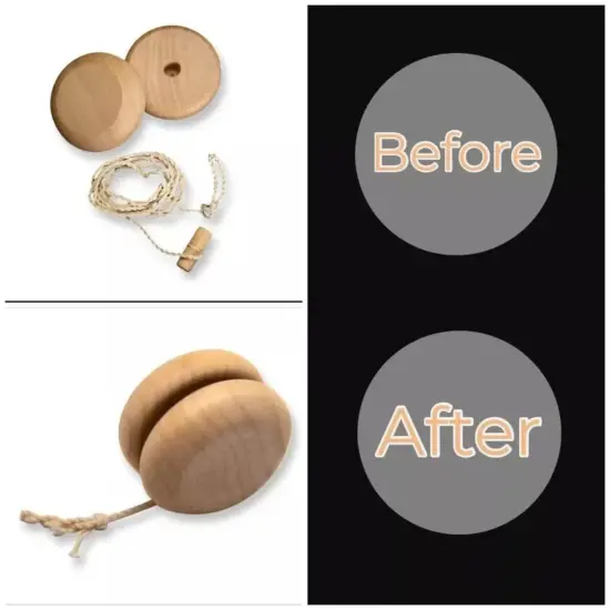 Kitcheniva 10 Pcs Unfinished Wooden Paintable Yo-Yo Classic Kids Toys Party {4}