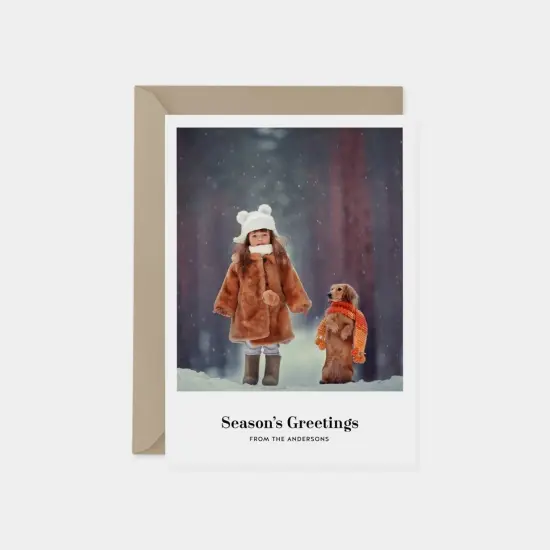 Holiday Photo Card, Modern Elegant Photo {1}