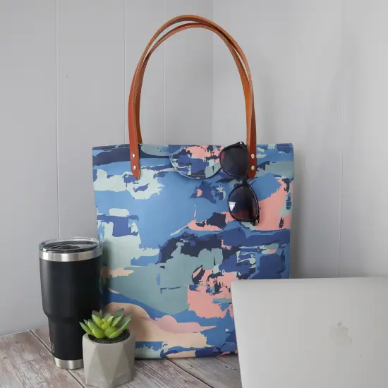 Crosscut Sewing Co.&reg; Lincoln Tote Sewing Kit - Beginner Sewing Project Kit Abstract cloud {5}