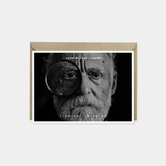 Minimal Modern Photo Remembrance Card II {1}