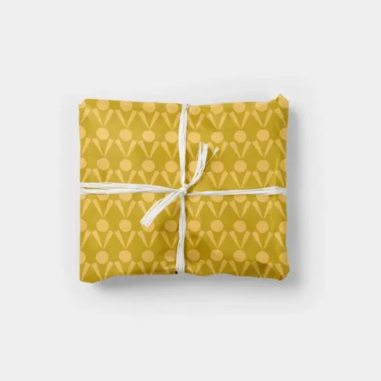 Honey Yellow Vegetable Stamp Gift Wrap {1}