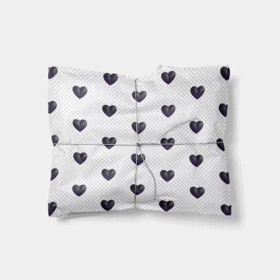 Black Heart Emoji Gift Wrap {1}