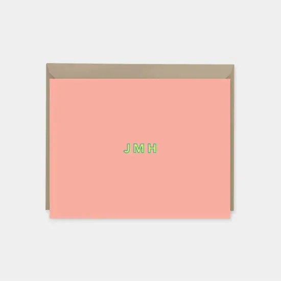 Bright and Modern Monogram Note Cards {3}