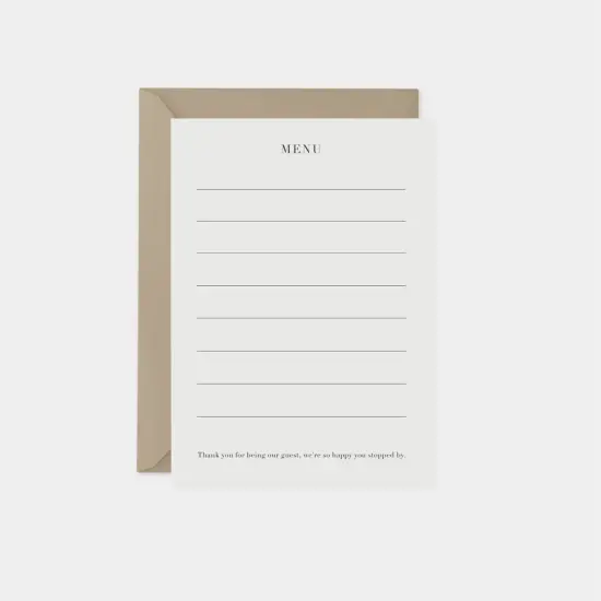 Blank Menu Card III {1}