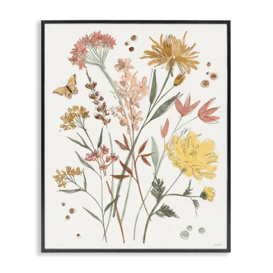 Stupell Industries Full Bloom Wildflowers Framed Giclee Wall Art Design by Anne Tavoletti {1}