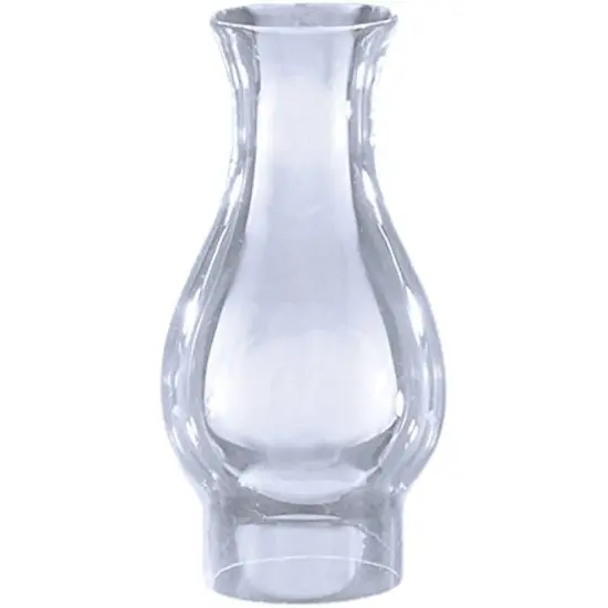 Glo-brite Clear Glass Smooth Top Oil Lamp Chimney 2 7/8" OD Base x 8 3/8" High {4}