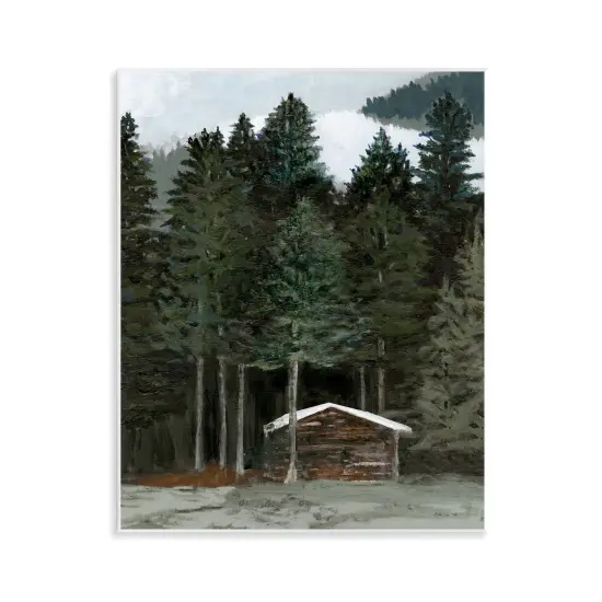 Stupell Industries Log Cabin Forest Thicket Wall Plaque Art Design by Stellar Design Studio {1}