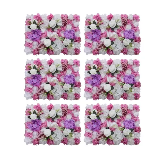 6 PCS Artificial Hydrangea Flower Panel Wedding Party Background Wall 60cm*40cm {1}