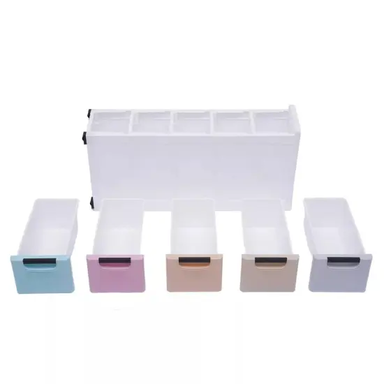 Plastic Clothes Storage Cabinet Closet Organizer Cupboard w/ 5 Drawers {3}