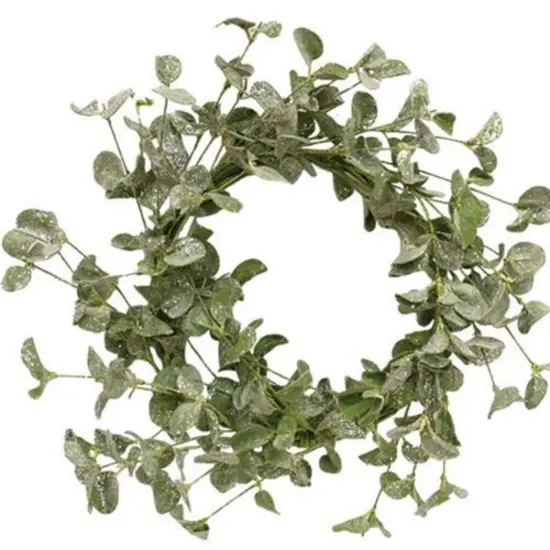 Sparkle Silver Dollar Leaves Wreath 22" {1}