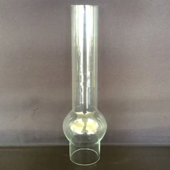 Clear Glass Lamp Chimney, Replacement Hurricane Globe Measures 2 5/8 Inch Diameter Base x 12 Inches High for Oil or Kerosene Lanterns, Matador {4}