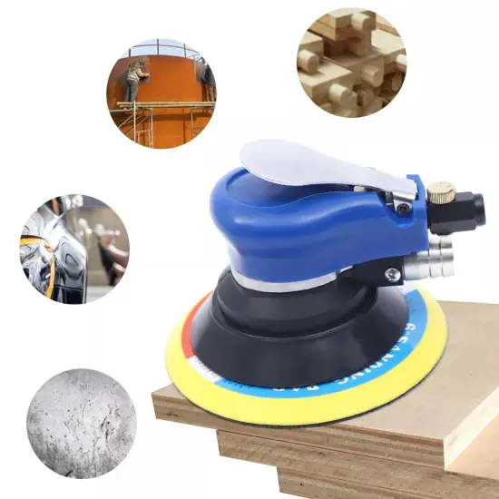 6" Air Palm Orbital Sander Tool Hand Sanding Pneumatic Round 10000 RPM Auto DIY {2}