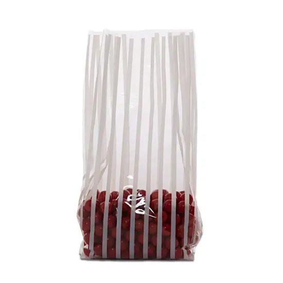 4''x2 1/2"x9 1/2" Striped Cello Bags for Gift Wrapping {3}