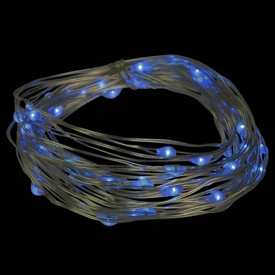 Northlight Micro Fairy Christmas Lights - Blue LED - 16' Copper Wire - 50ct {4}