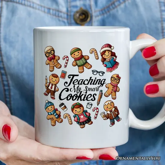 Gingerbread Teacher Mug, Teaching My Smart Cookies Gift {2}