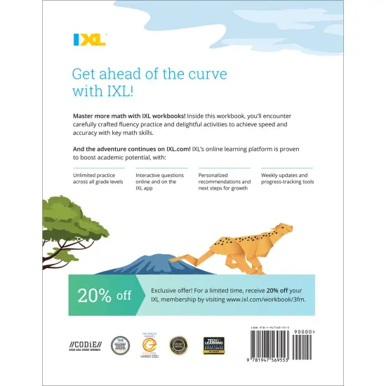 IXL Multiplication Facts & Fluency 3rd Grade Math Workbook, Mathematics Book for Kids Ages 8-9 Covering Times Table Facts up to 10x10, Multiplying by 11 and 12, and More {2}