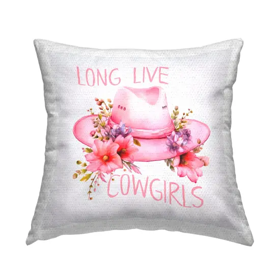 Long Live Cowgirls Outdoor Printed Pillow Design by Andrea Haase, 18 x 7 x 18 {1}