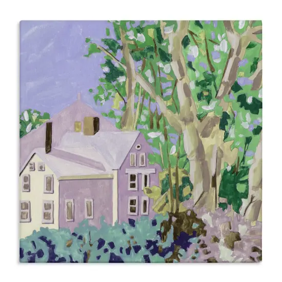 Stupell Industries Building View Through Trees Canvas Wall Art Design by Melissa Wang {1}