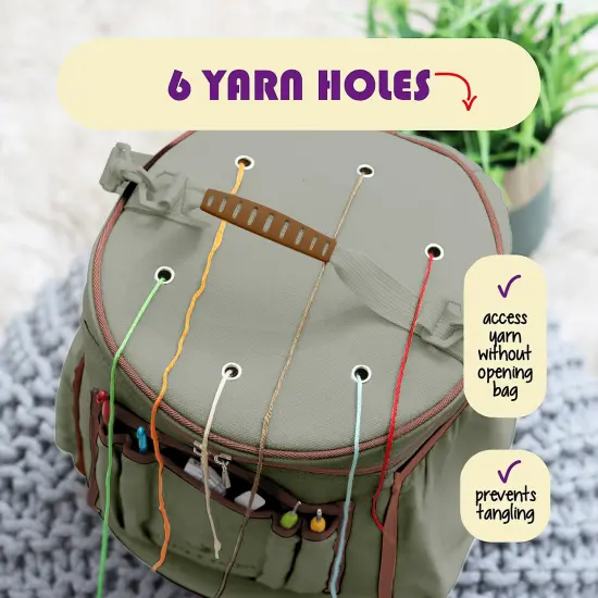 Hearth & Harbor Crochet Bag Organizer Kit Sage green {6}