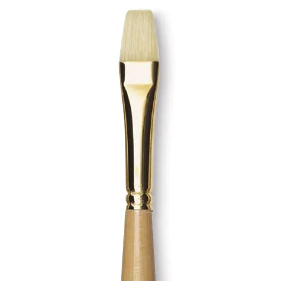 Rapha&euml;l D'Artigny Interlocked White Bristle Brush - Bright, Long Handle, Size 14 {1}