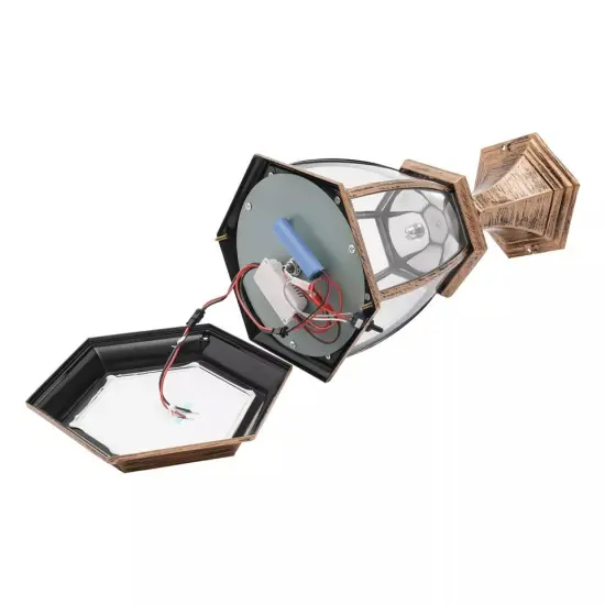 Exterior Solar Power Lantern lamp LED Pillar Light Post Outdoor Garden Yard Lamp {2}