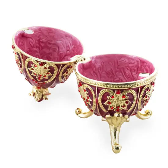 Red Royal Jeweled Inspired Imperial Easter Egg 4.5 Inches {5}