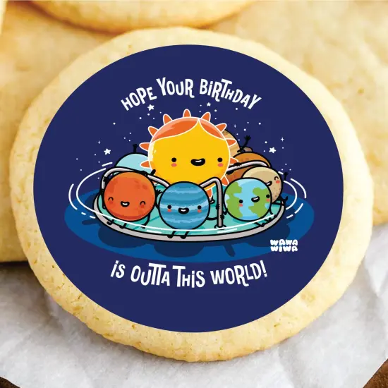 Wawawiwa Planets Birthday Edible Cake Topper {6}