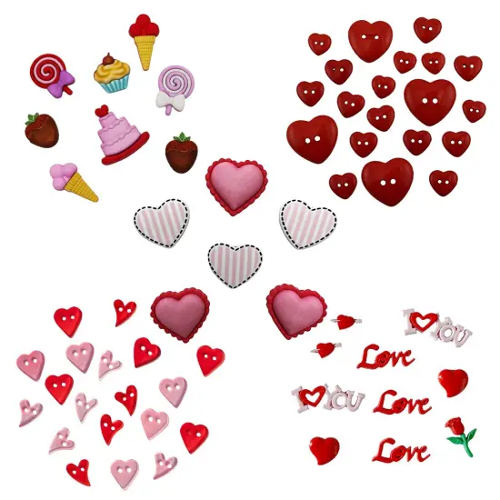 Buttons Galore Valentine Button Set &ndash; 50+ 3D Buttons for Crafts, Sewing, Scrapbooking & DIY Projects {3}