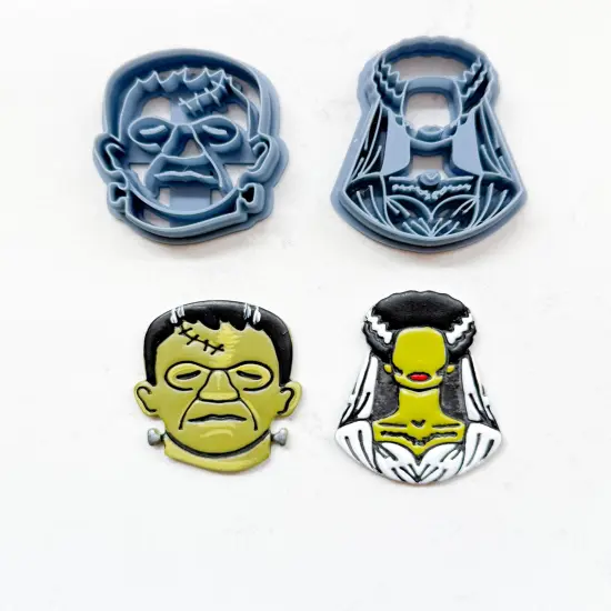 FRANKENSTIEN & BRIDE| HALLOWEEN 2025 | CLAY CUTTERS {6}