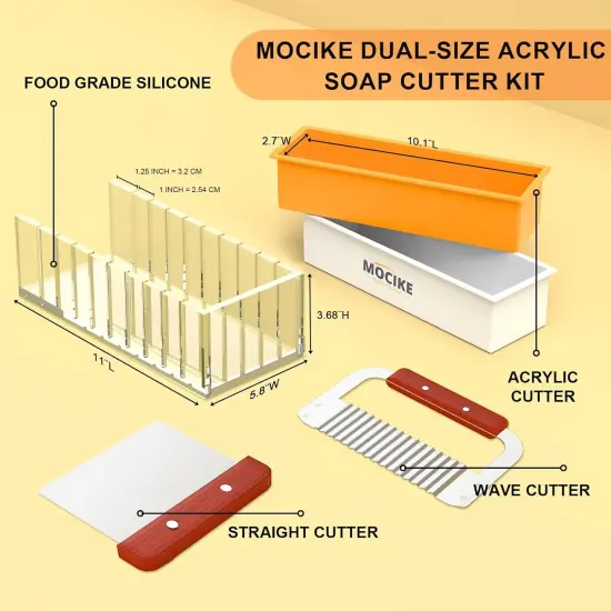 Premium Acrylic Soap molds Making Kit - Craft Exquisite DIY Soaps with Precision (Hard Soap Cutter Kit) {2}