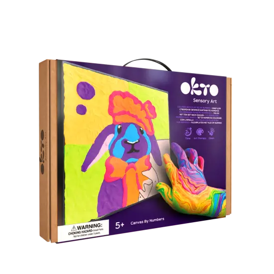 OKTO Clay-by-Numbers Kit &ndash; &ldquo;Bunny&rdquo; (11.4&rdquo; x 11.4&rdquo;) {1}