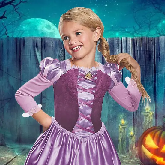 Rapunzel Day Dress Classic Costume for Girls Purple Princess Gown {2}