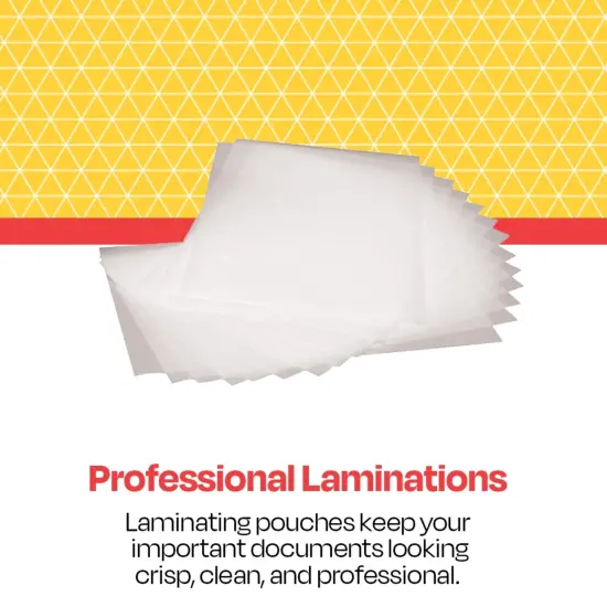 School Smart Clear Laminating Pouches, 9 x 11-1/2 Inches, 3 Mil Thick, Pack of 100 {4}