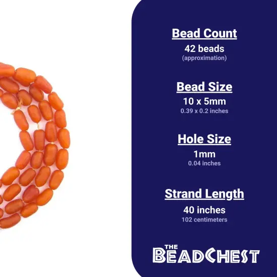 The Bead Chest River Amber Natural Seed Beads from Kenya Oval 5mm African Orange Wood 35-40 Inch Strand Handmade {4}