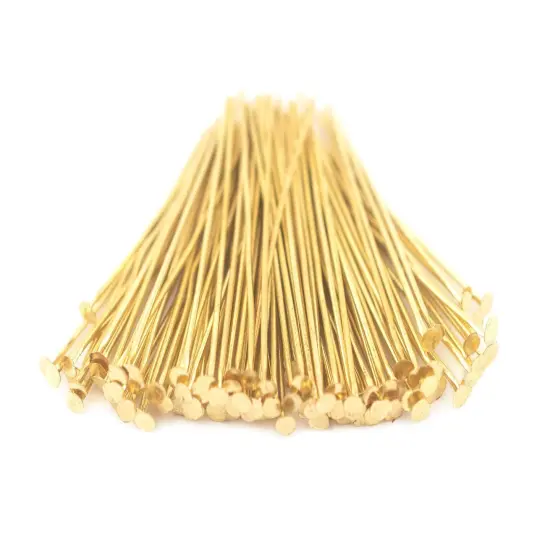 The Bead Chest Gold 21 Gauge 1.5 Inch Head Pins (Approx 100 pieces) {3}