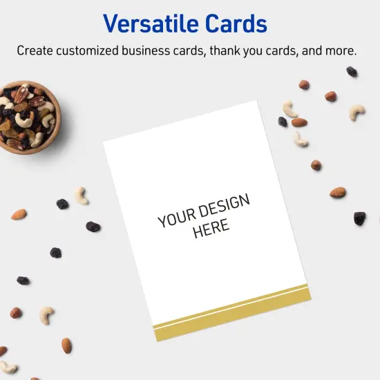 Avery Printable Rectangle Postcards, Gold Double-Dipped Edge, 4" x 6", Matte White Rectangle Postcards, Laser/Inkjet, 20ct, Great for Postcards {6}