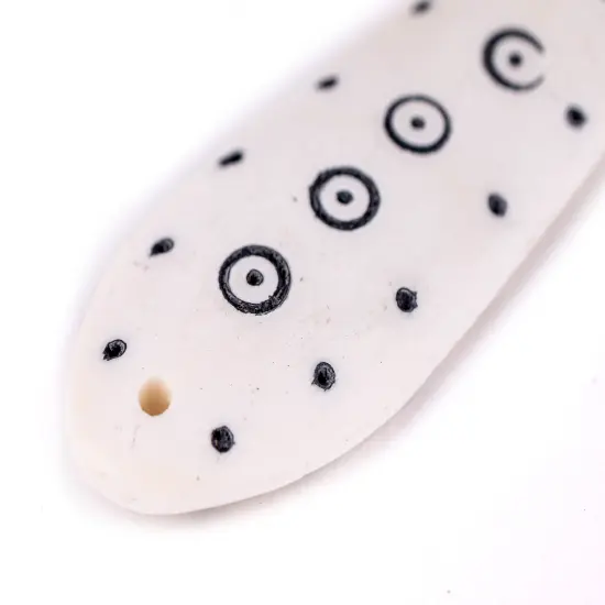 The Bead Chest White Shaman Pendant {4}