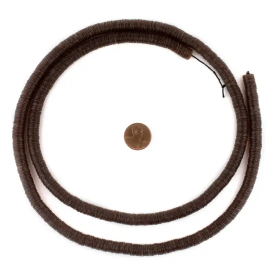 The Bead Chest Translucent Brown Vinyl Phono Record Beads (8mm) {2}