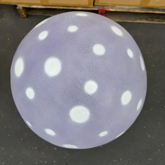 Small Pastel Purple Round Mushroom Statue {6}