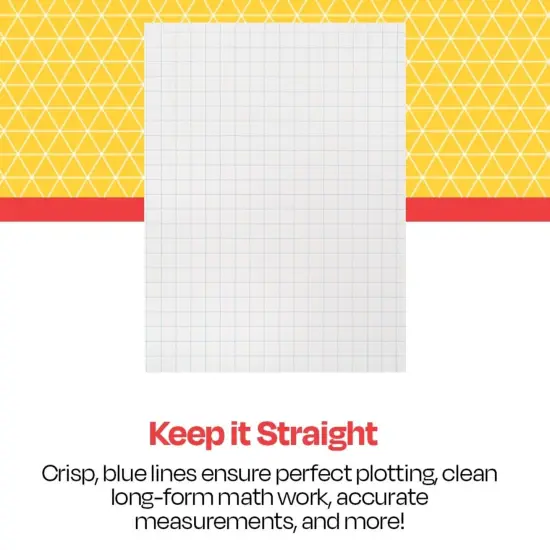 School Smart Graph Paper, 1/2 Inch Rule, 9 x 12 Inches, White, 500 Sheets {5}