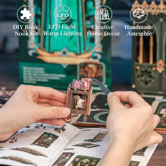 Book Nook Wizardi Miniature - The Darkness Herbarium Roombox Kit {3}